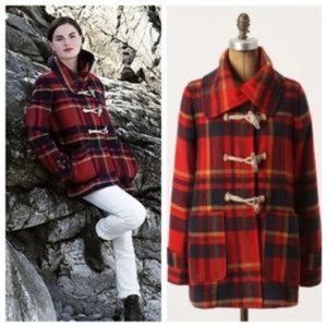 Plaid Toggle Women's Coat